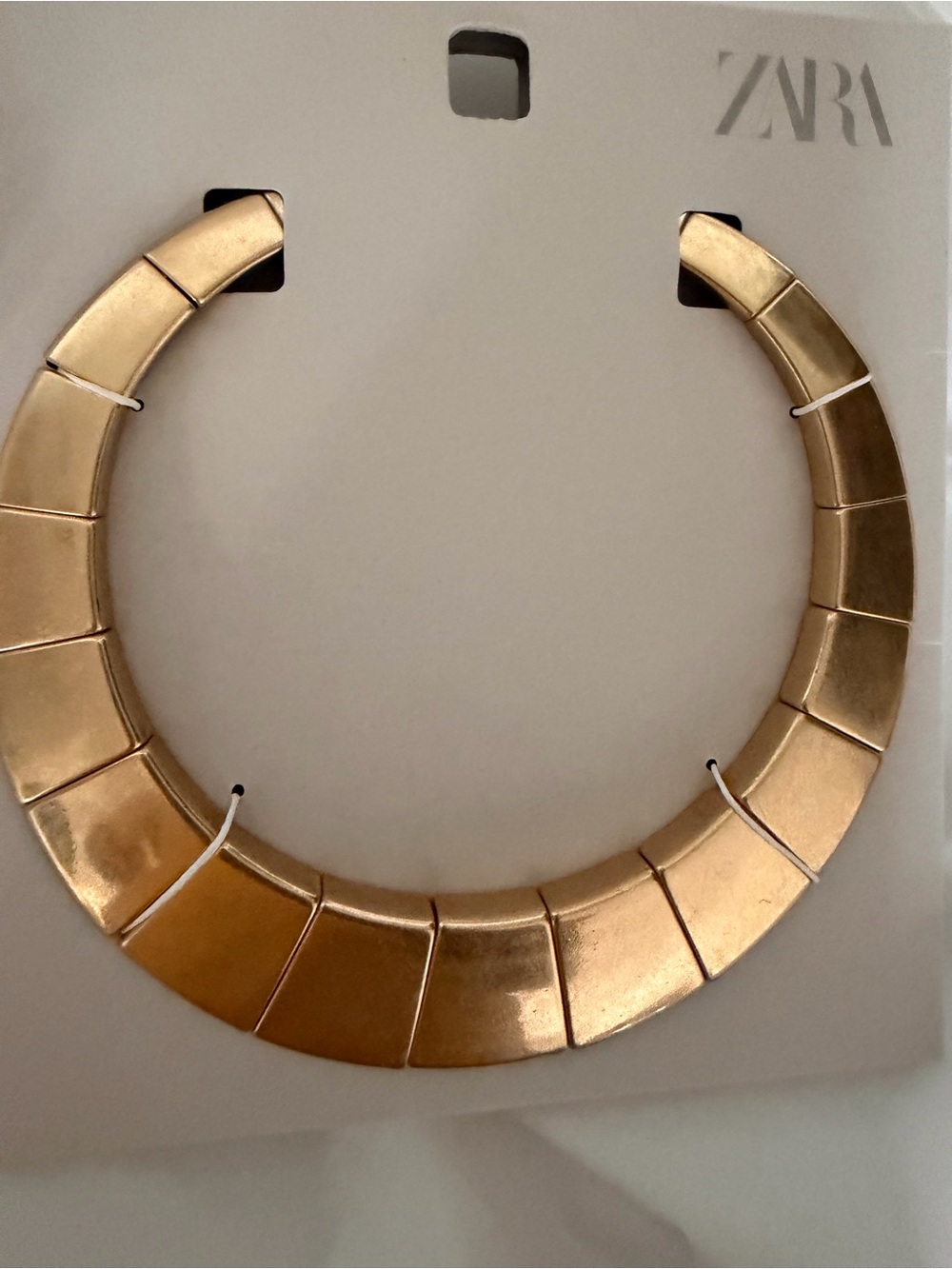 Zara Geometric Metal Pieces Necklace